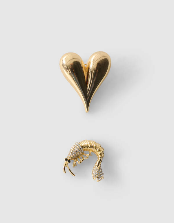 Garnelen-Brochetten-Set Gold SHOEBY ACCESSOIRES