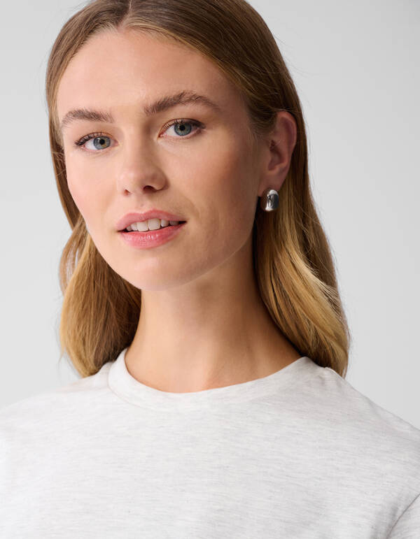 Basis T-Shirt Hellgrau SHOEBY WOMEN