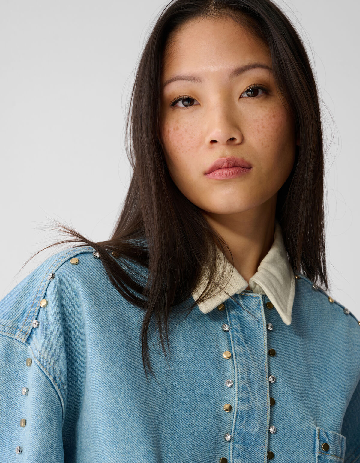 Strass-Jeansjacke gebleicht SHOEBY WOMEN