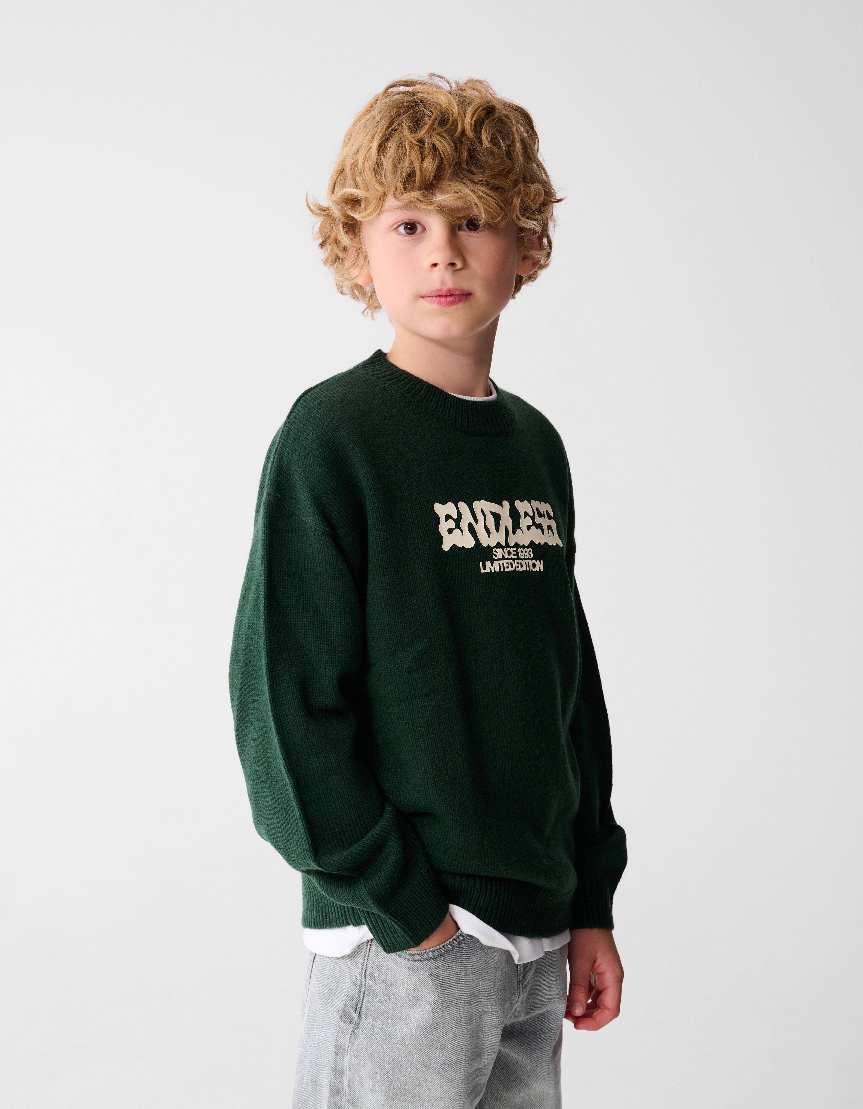 Endloses Kunstwerk Pullover Dunkelgrün SHOEBY BOYS