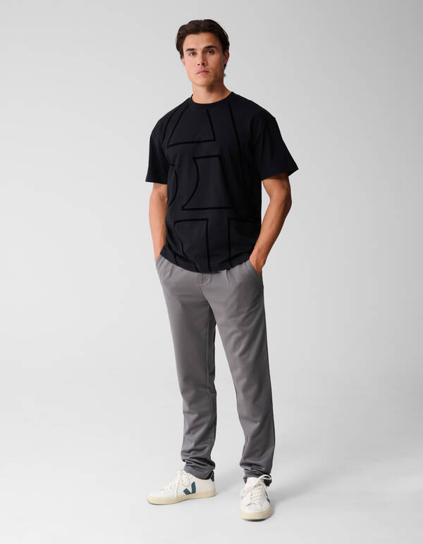 Flock Line Artwork T-shirt Schwarz SHOEBY MEN