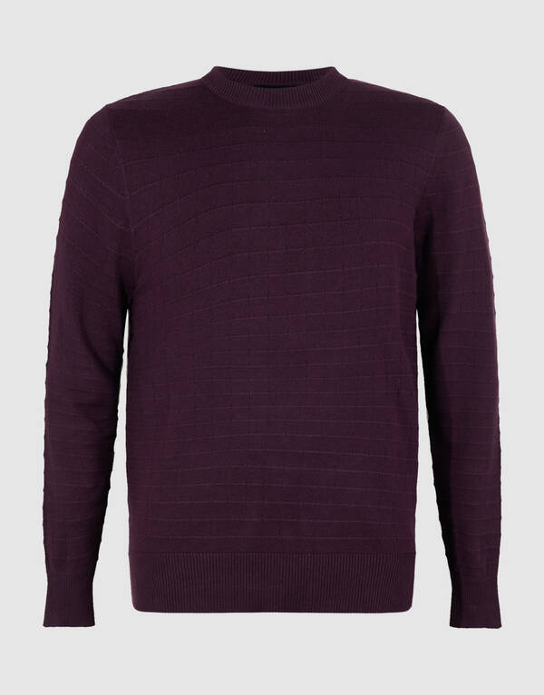 Strukturpullover Dunkelrot SHOEBY MEN