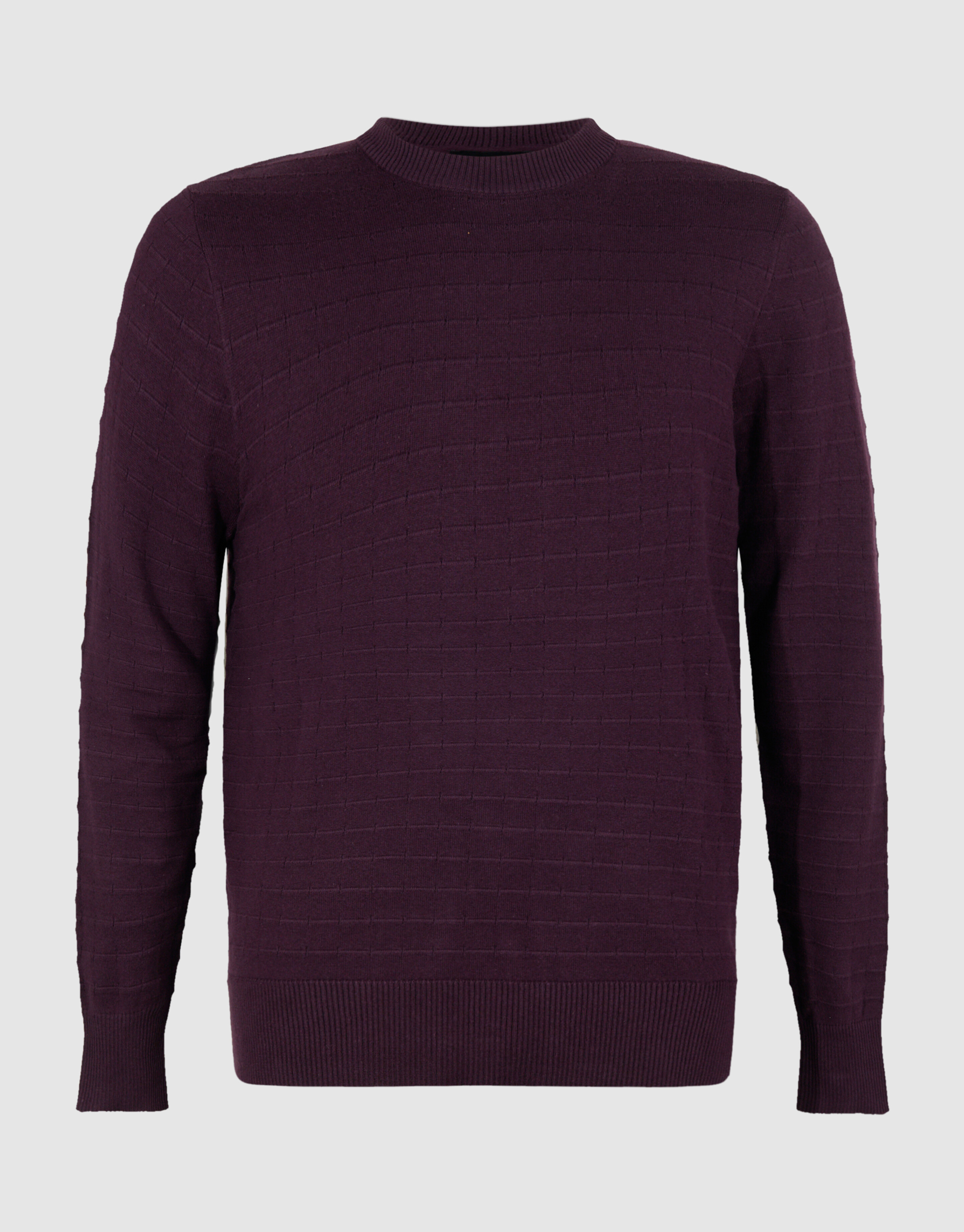 Strukturpullover Dunkelrot SHOEBY MEN