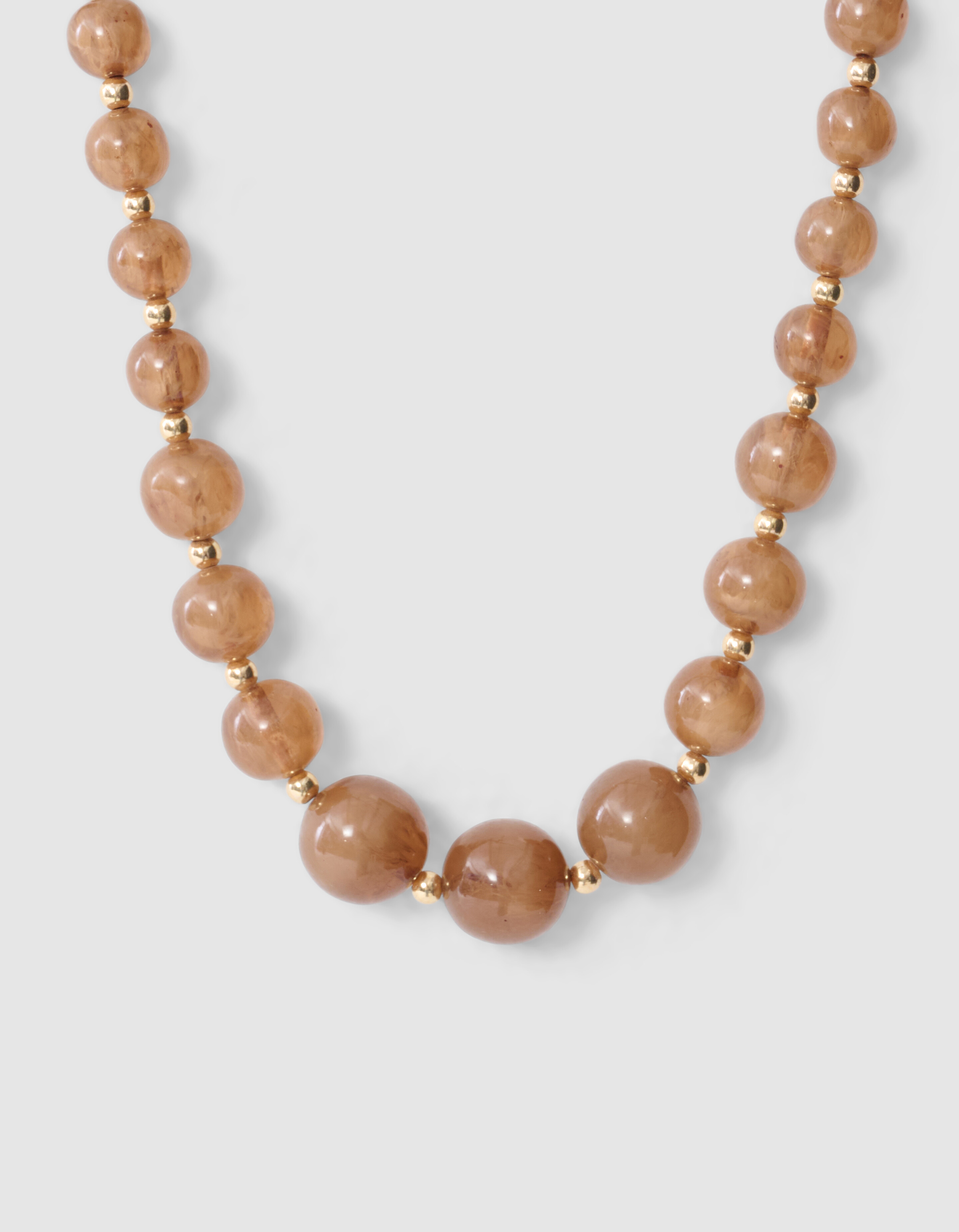 Perlenkette Hellbraun SHOEBY ACCESSOIRES