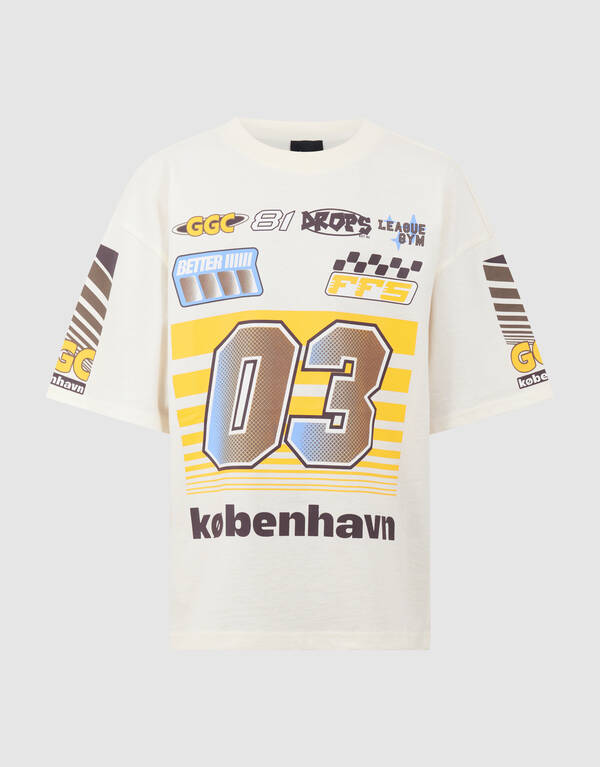 Race Artwork T-Shirt Gebrochen Wei&szlig; SHOEBY BOYS