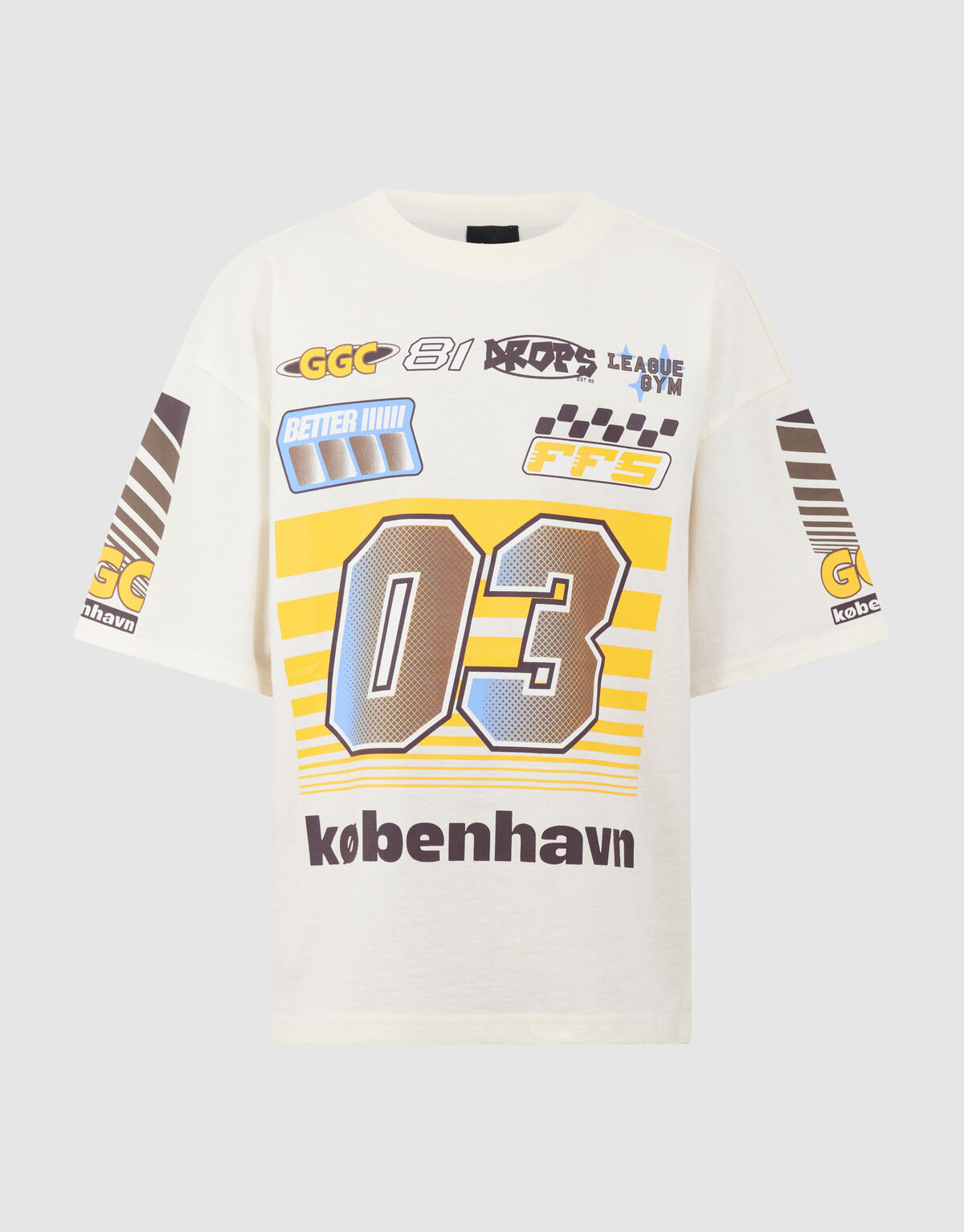 Race Artwork T-Shirt Gebrochen Wei&szlig; SHOEBY BOYS
