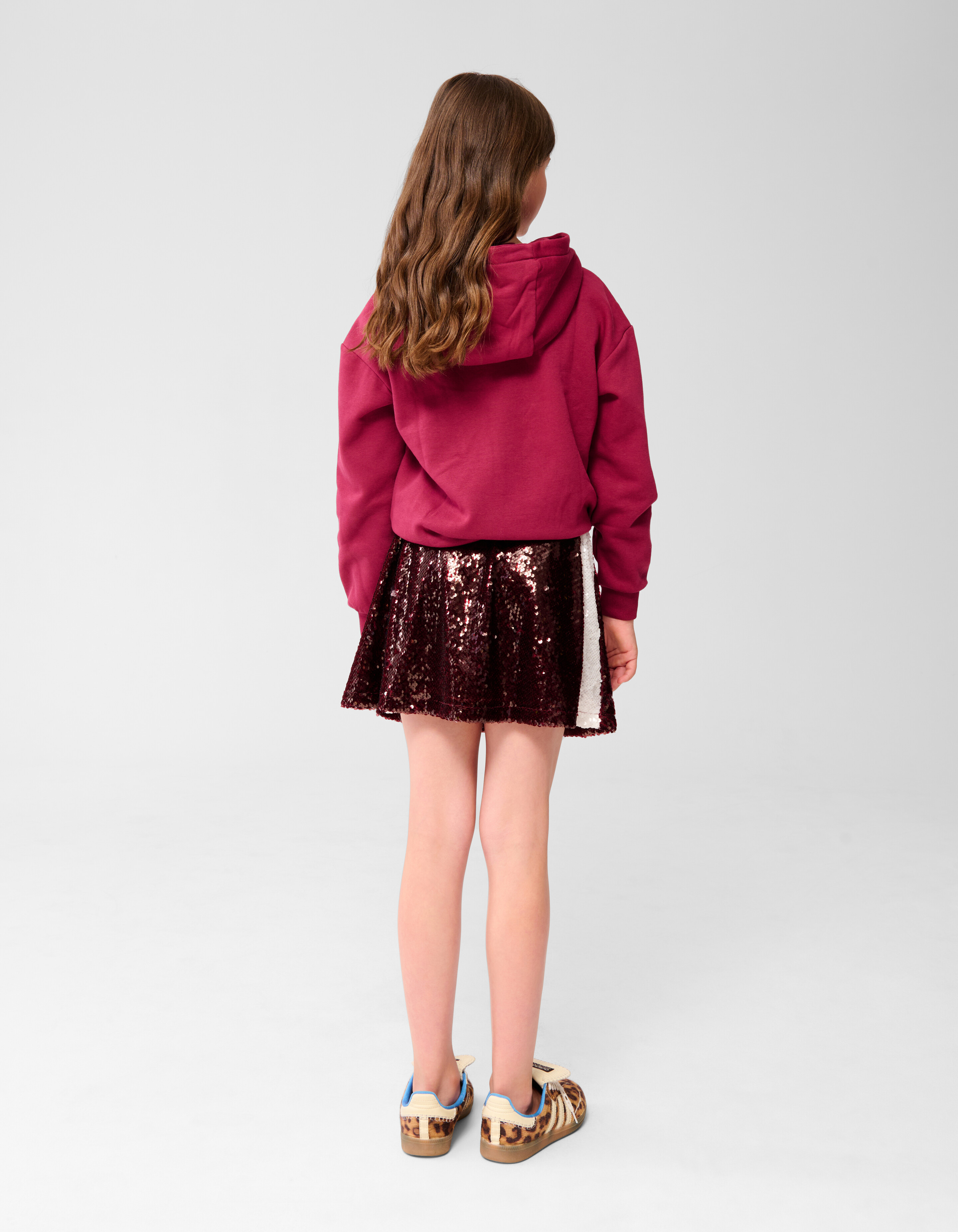 Pailletten Minirock Dunkelrot SHOEBY GIRLS
