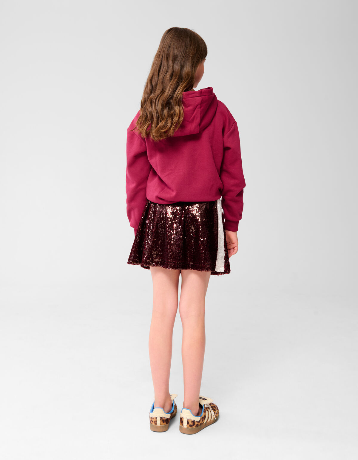 Pailletten Minirock Dunkelrot SHOEBY GIRLS