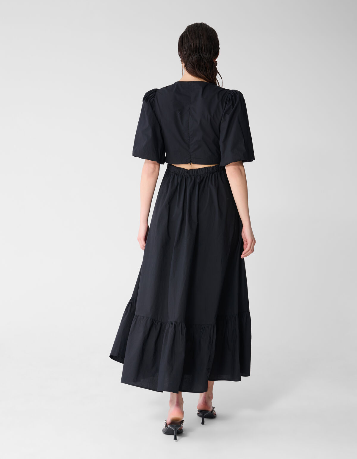 Popeline Maxi Kleid Schwarz SHOEBY WOMEN