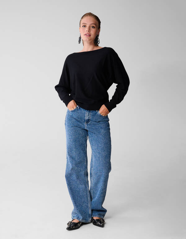 Fledermaus Pullover Schwarz SHOEBY WOMEN