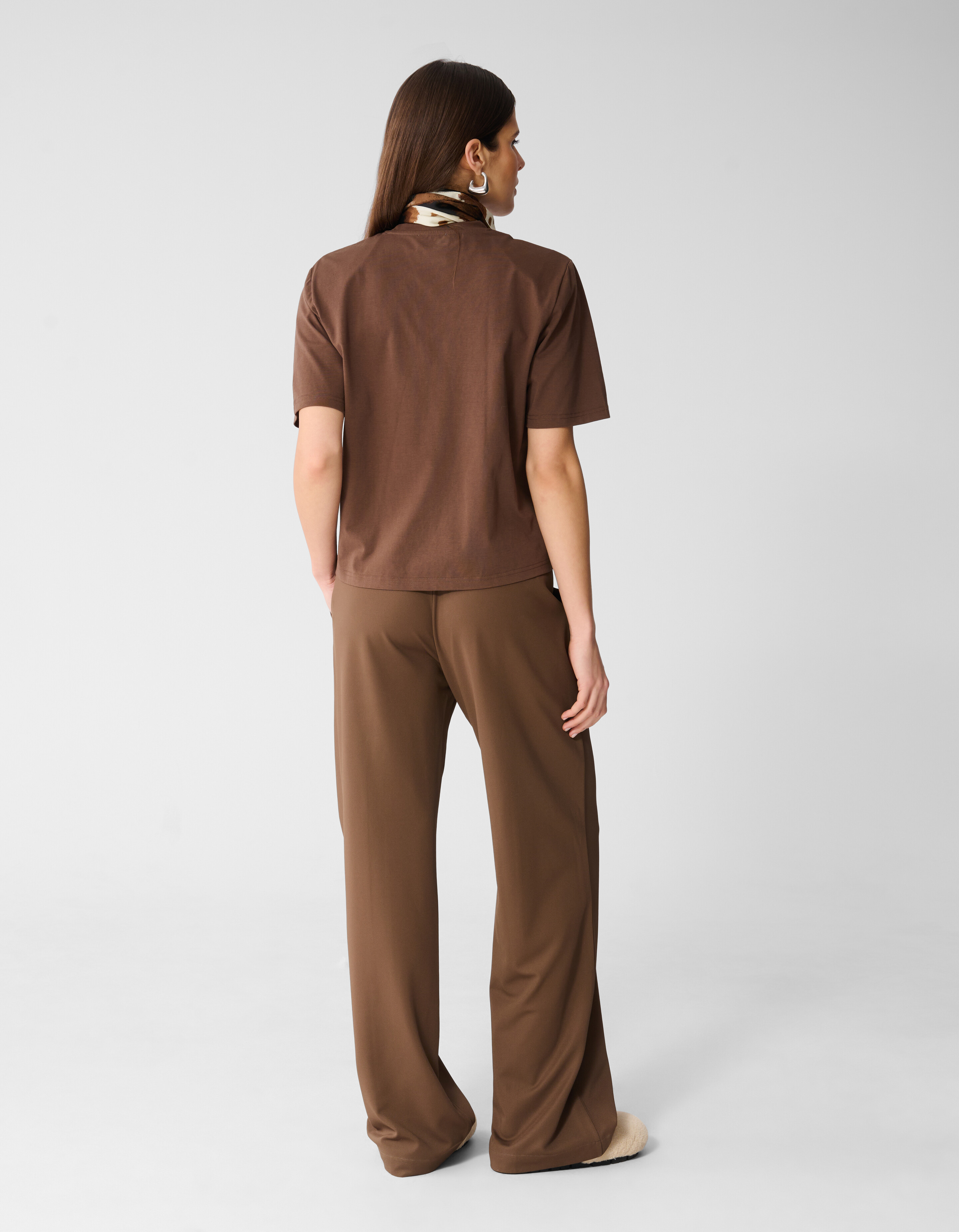 Basis Wide-Leg-Hose Braun SHOEBY WOMEN