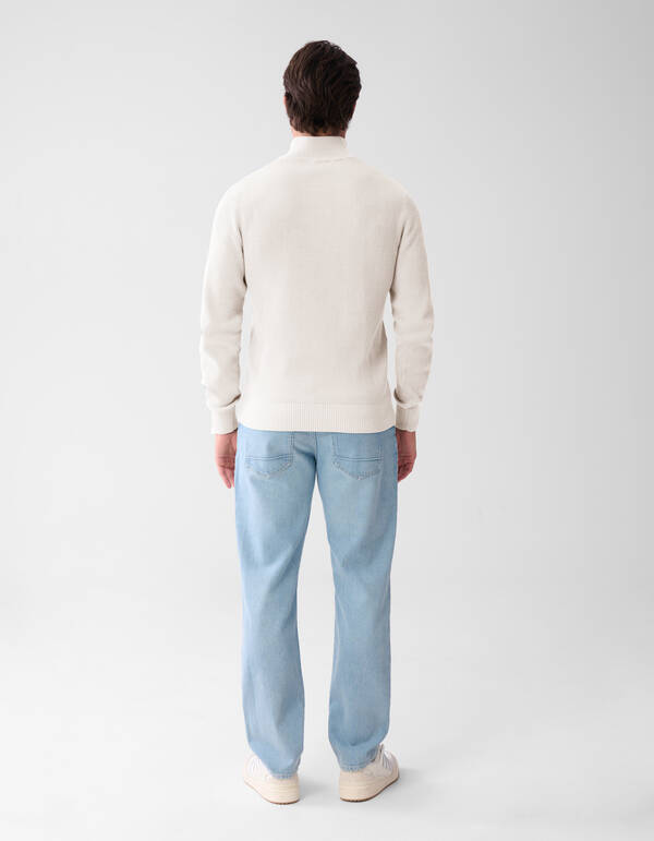 Zipper Trui Gebroken Wit SHOEBY MEN