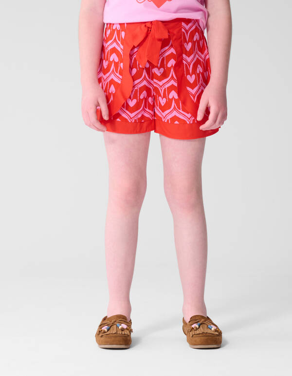 Herz-Print Skort Rosa/Rot SHOEBY GIRLS
