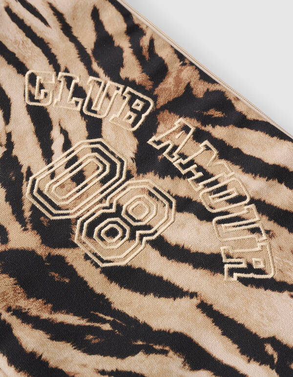 Tiger Stickerei Laptop-H&uuml;lle Braun SHOEBY ACCESSOIRES