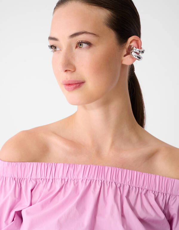 Off-Shoulder-Bluse in Rosa SHOEBY WOMEN