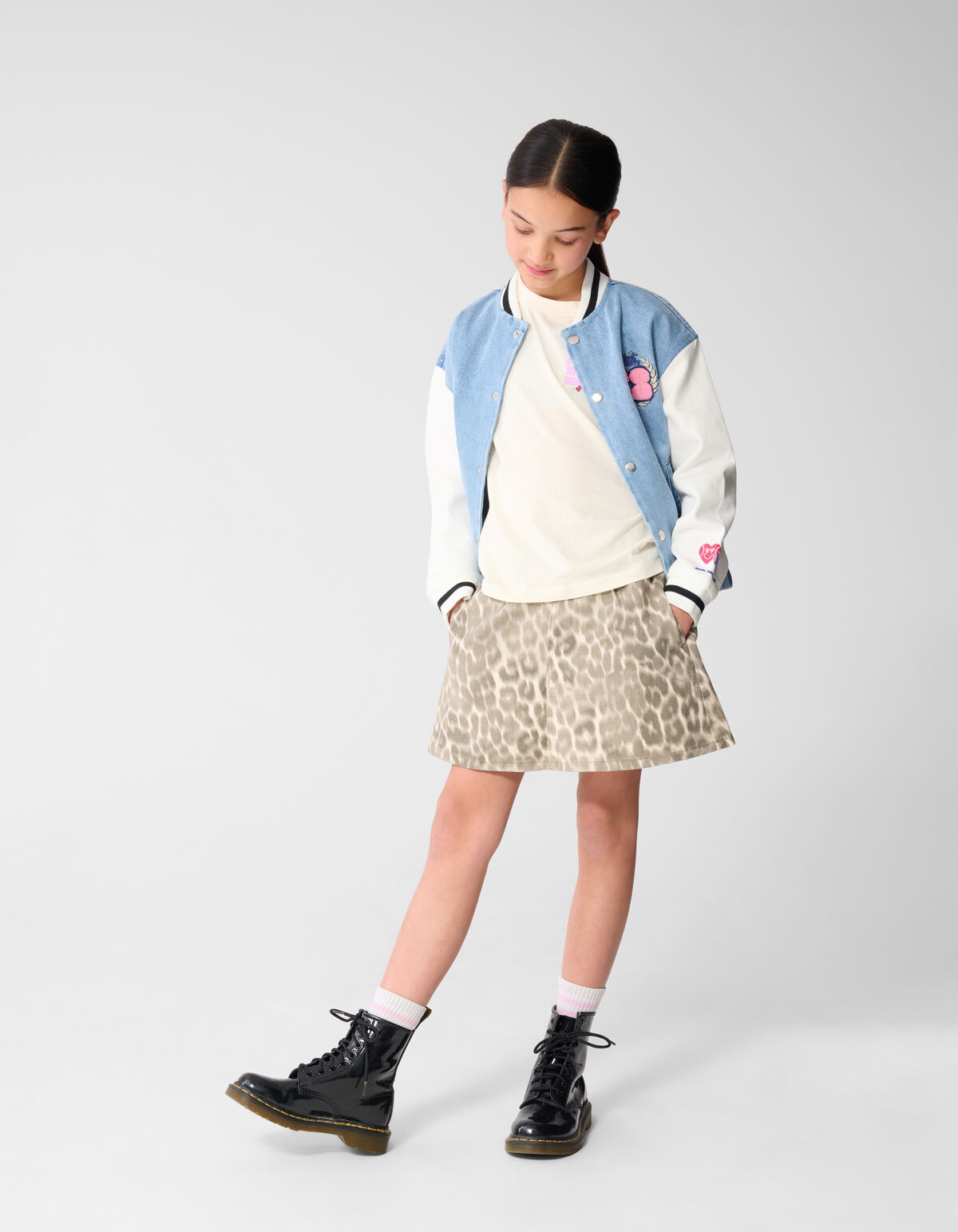 Faltenrock Mini Leopard Hellbraun SHOEBY GIRLS