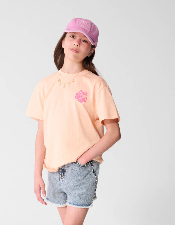 Club De Soleil Artwork T-Shirt Hellorange SHOEBY GIRLS