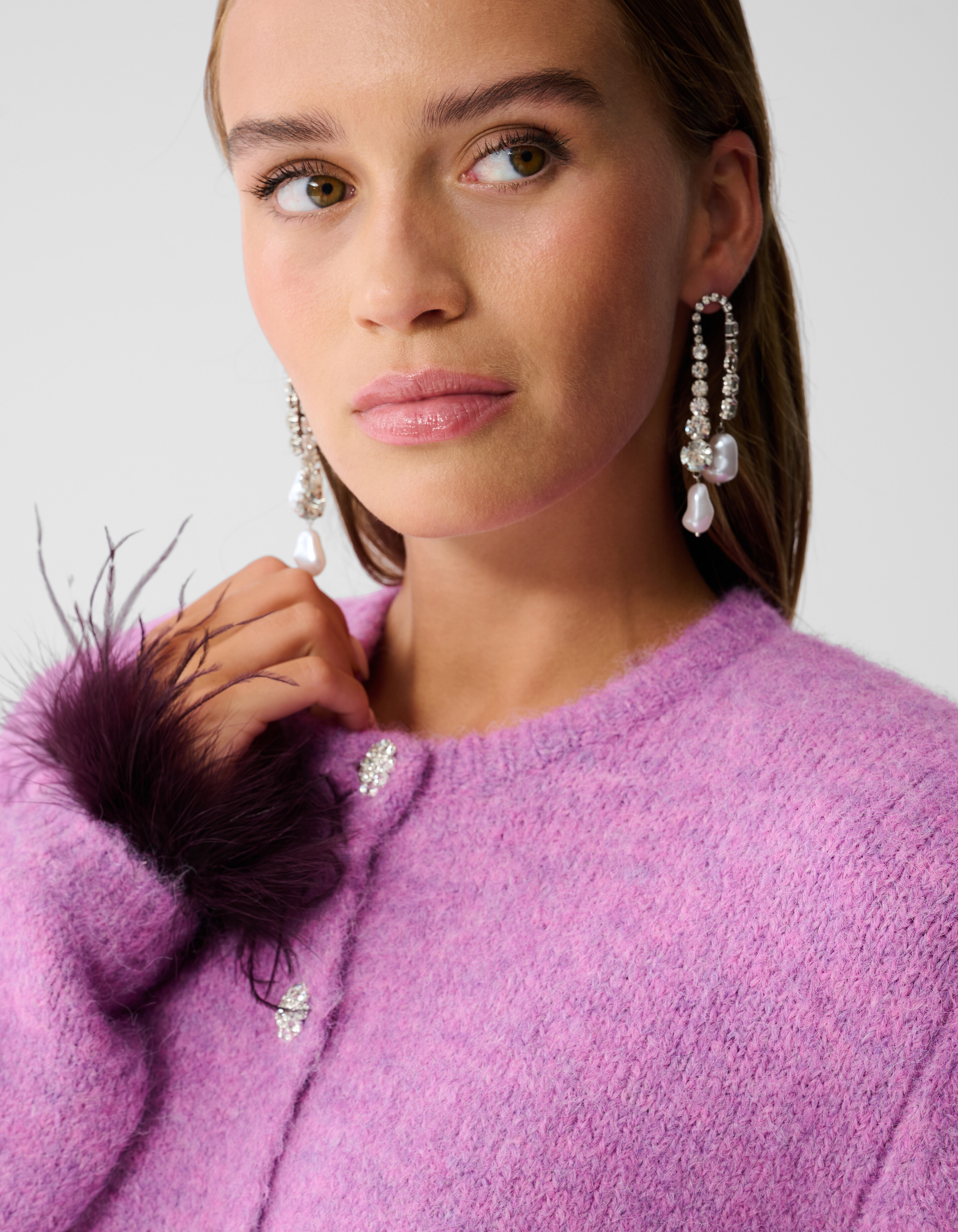 Feder-Strickjacke Rosa SHOEBY WOMEN