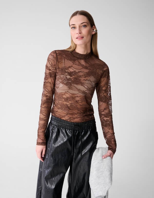 Flower Spitzenoberteil Dunkelbraun SHOEBY WOMEN