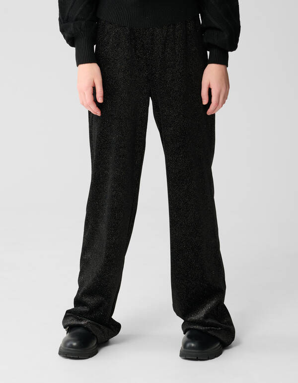 Weite Hose aus Samt in Schwarz SHOEBY GIRLS