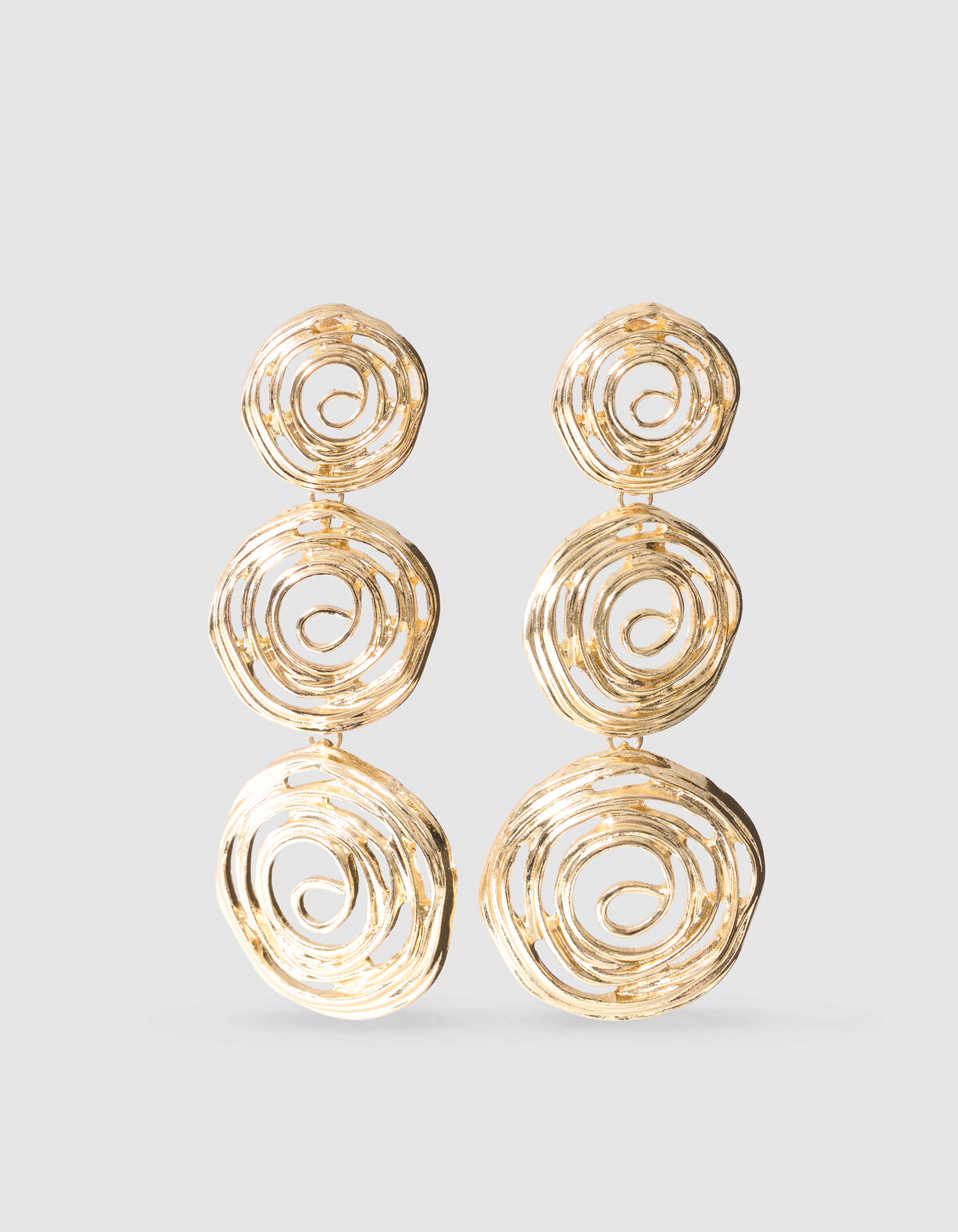 Runde Swirl Ohrringe Gold SHOEBY ACCESSOIRES