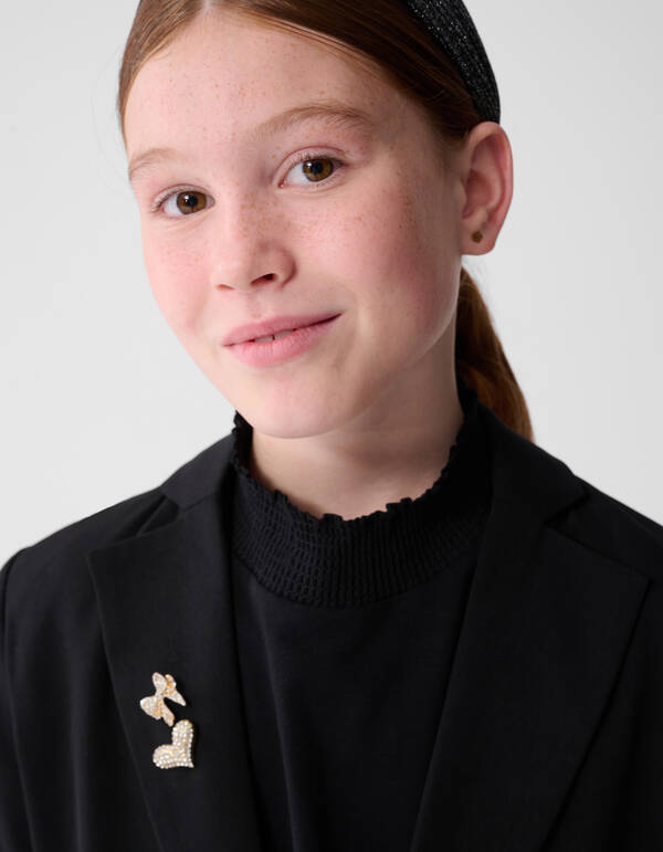 Blazer mit offenem R&uuml;cken Schwarz SHOEBY GIRLS