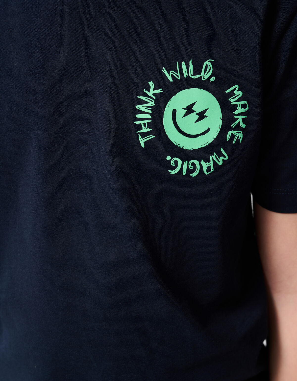 Smiley Artwork T-shirt Dunkelblau SHOEBY BOYS