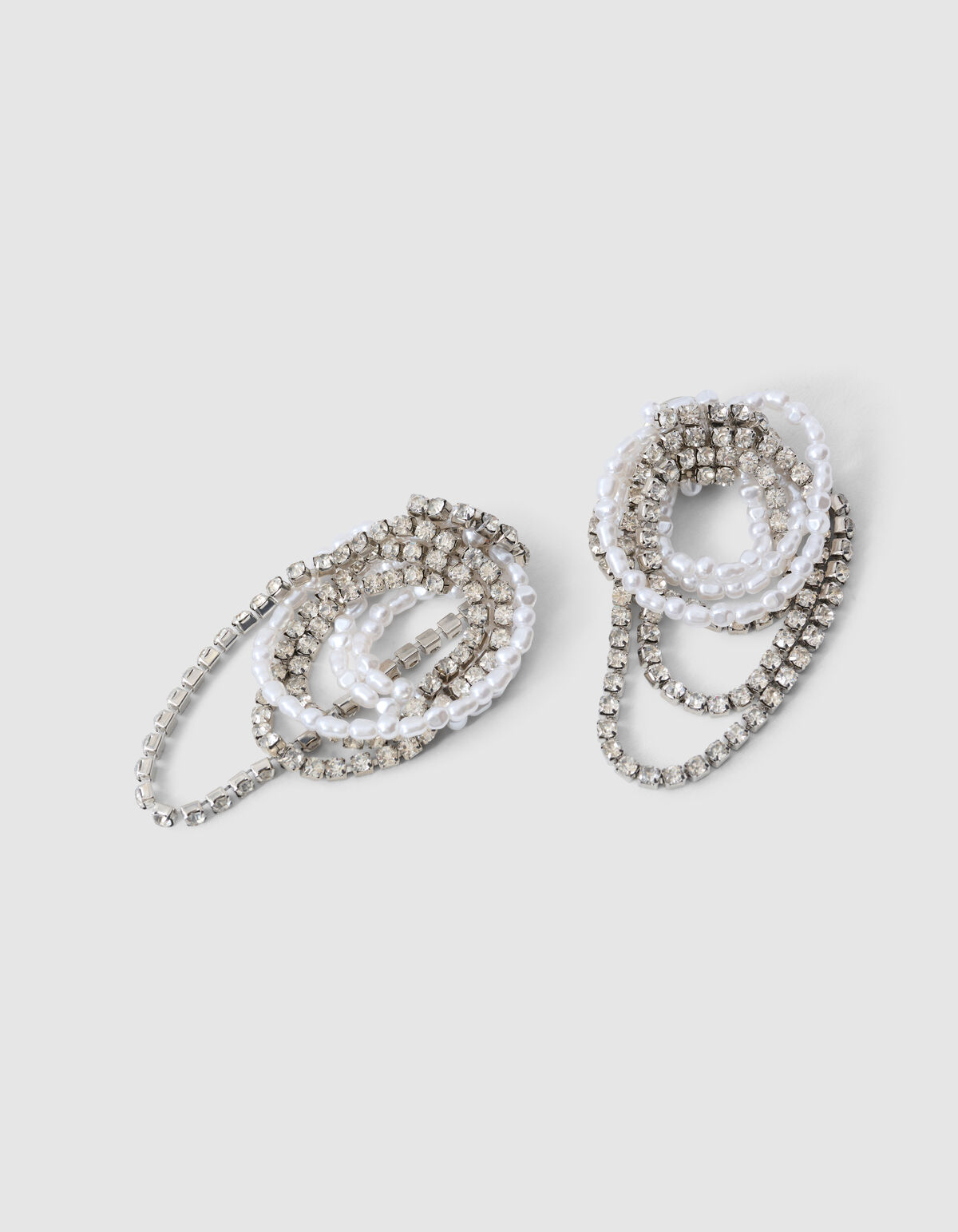 Mix Perlen-/Strass-Ohrringe Silber SHOEBY ACCESSOIRES