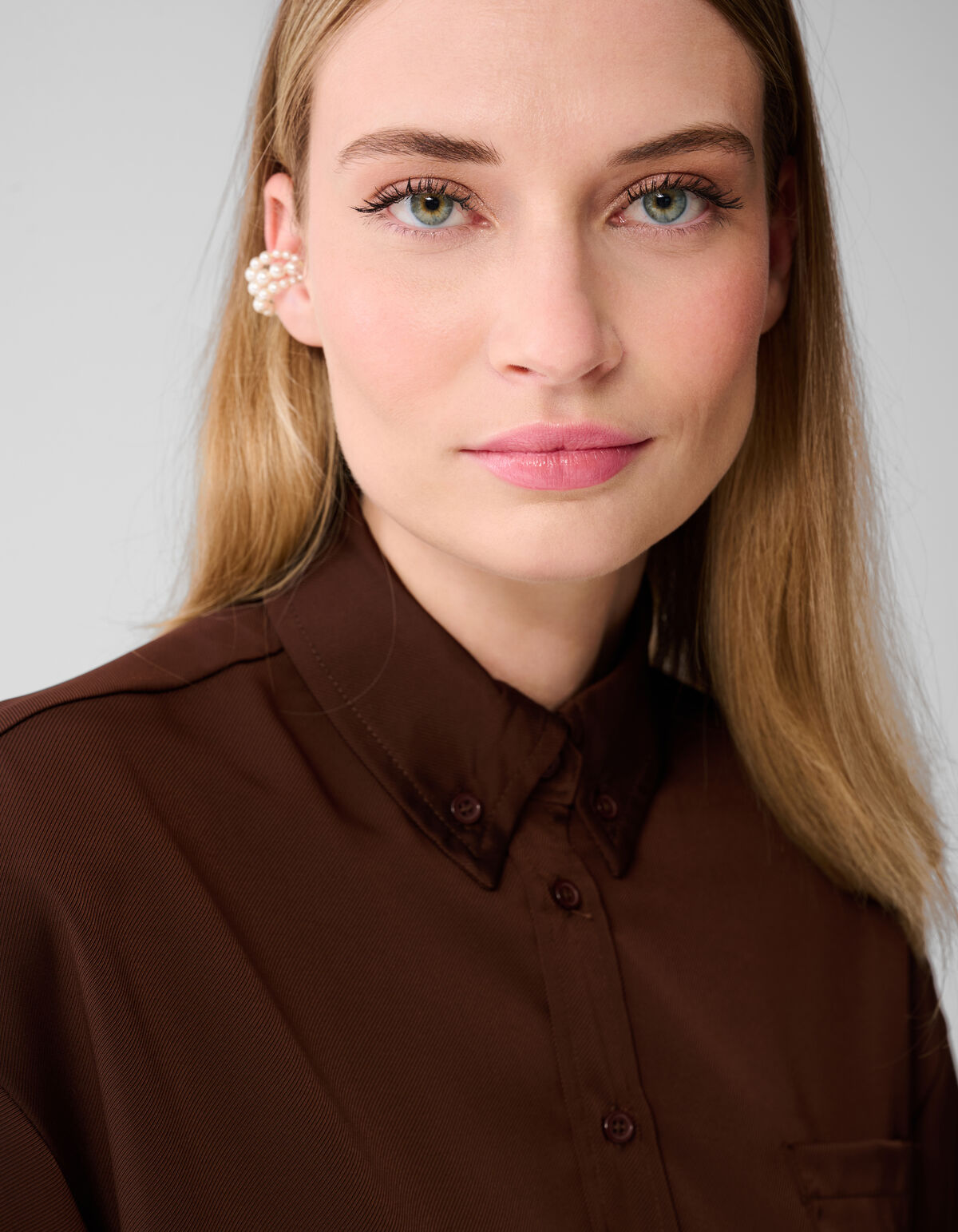 Bluse in &Uuml;bergr&ouml;&szlig;e Dunkelbraun SHOEBY WOMEN