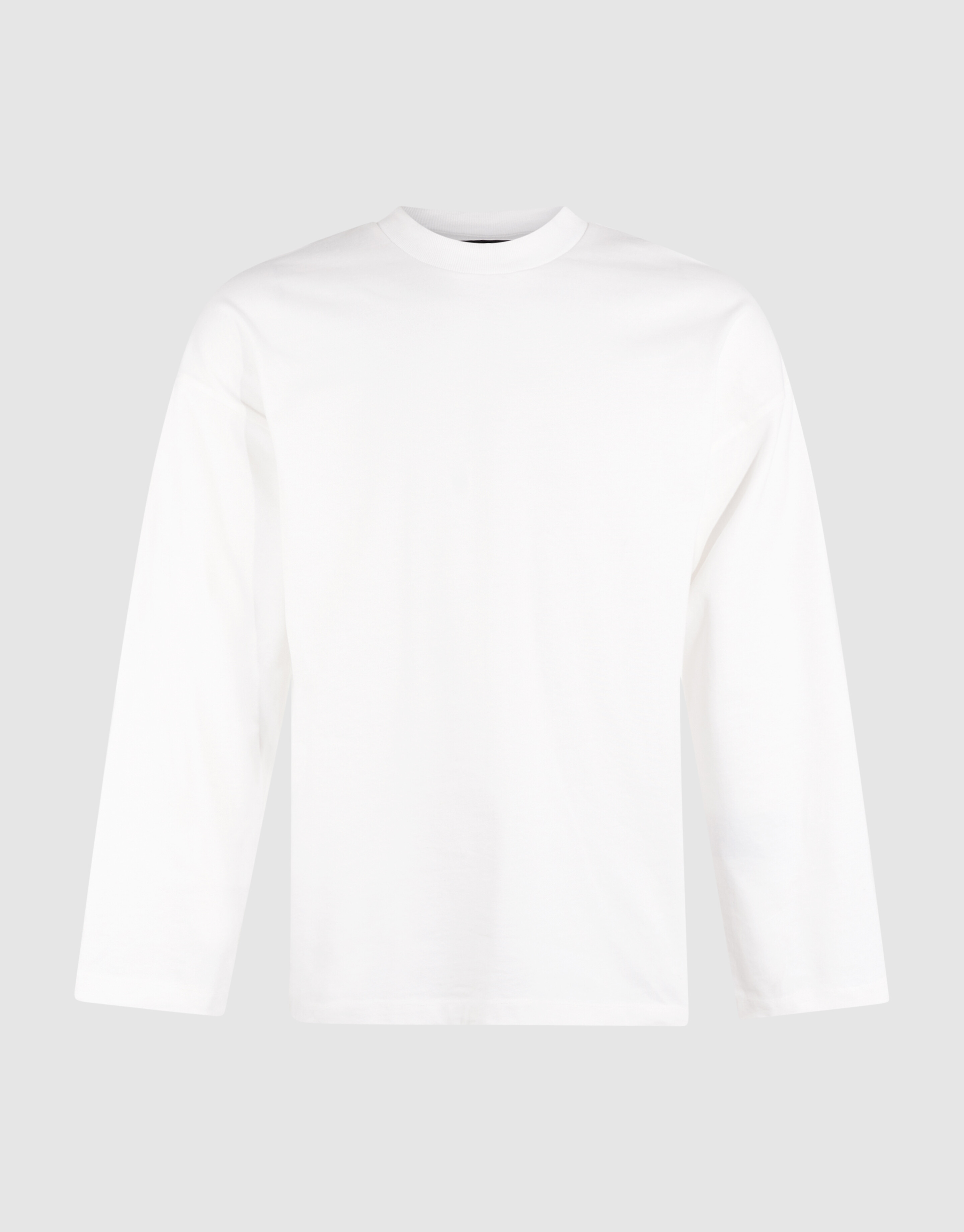 Basic-T-Shirt mit langem Arm im Relaxed-Fit wei&szlig; SHOEBY MEN
