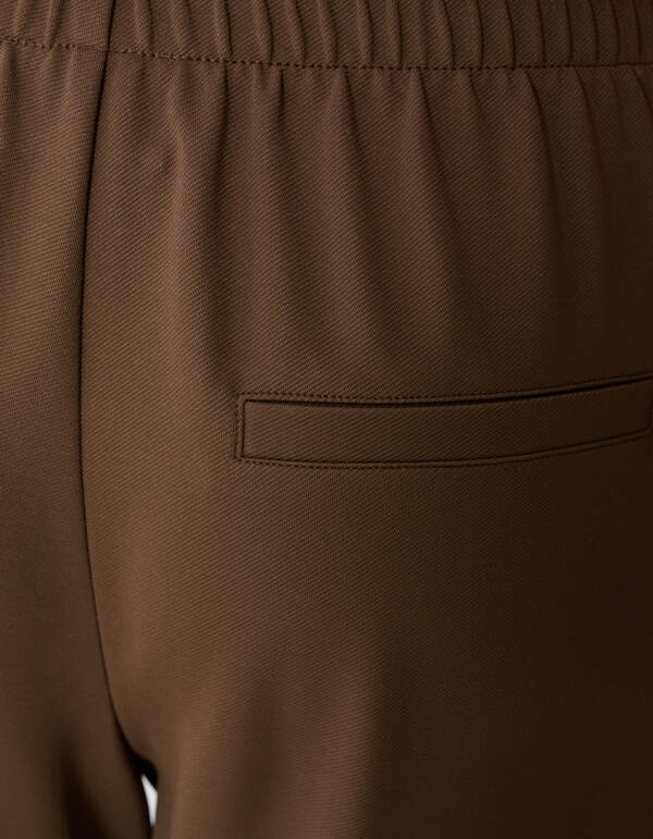 Braune Basic-Hose mit weitem Bein SHOEBY WOMEN