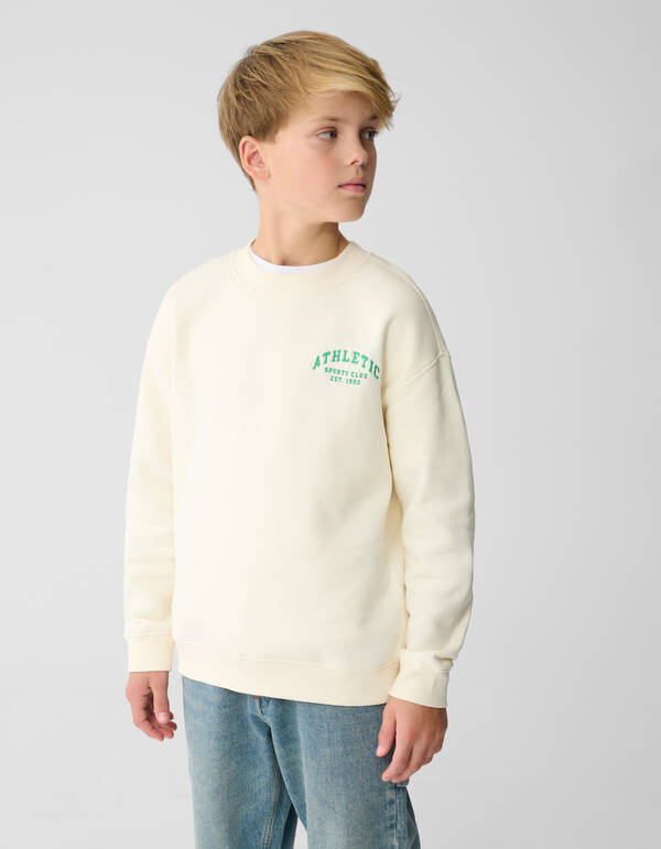 Sportlicher Pullover mit Grafikmuster, Off-White SHOEBY BOYS