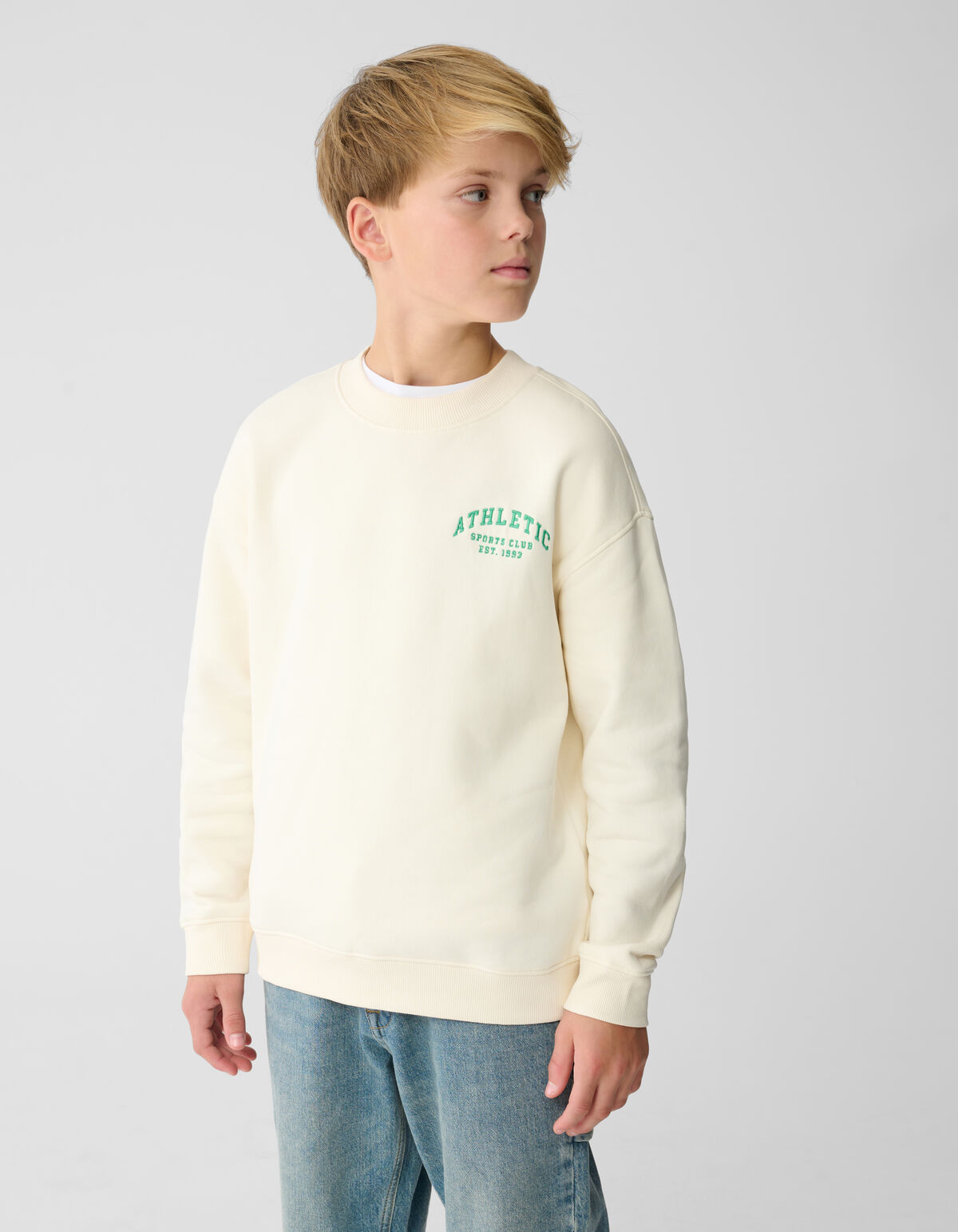 Sportlicher Pullover mit Grafikmuster, Off-White SHOEBY BOYS