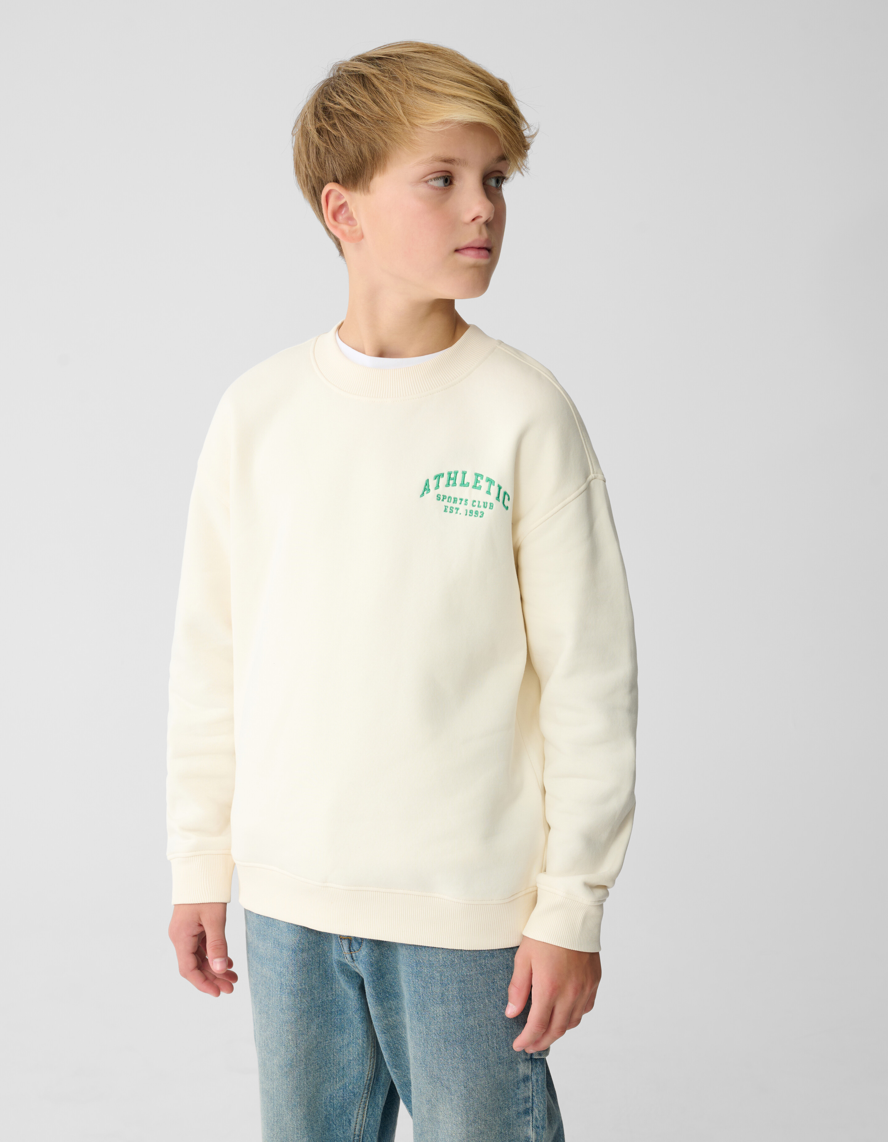 Sportlicher Pullover mit Grafikmuster, Off-White SHOEBY BOYS