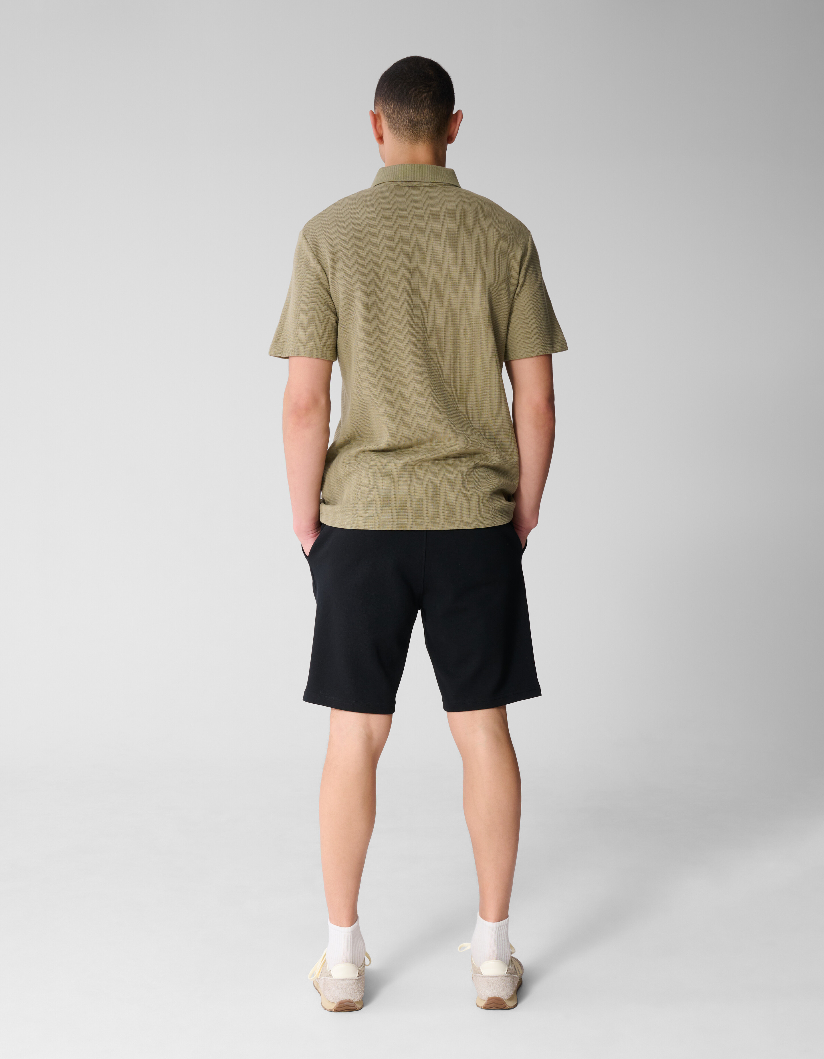 Waffelstreifen-Polo Khaki SHOEBY MEN