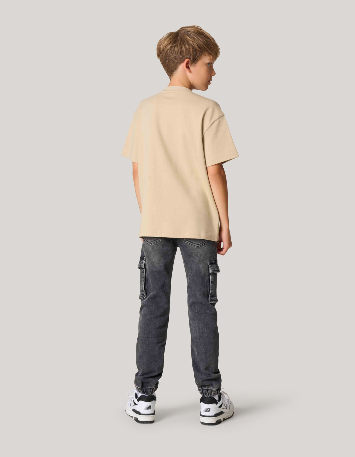 Schweres Basic-T-Shirt Beige SHOEBY BOYS