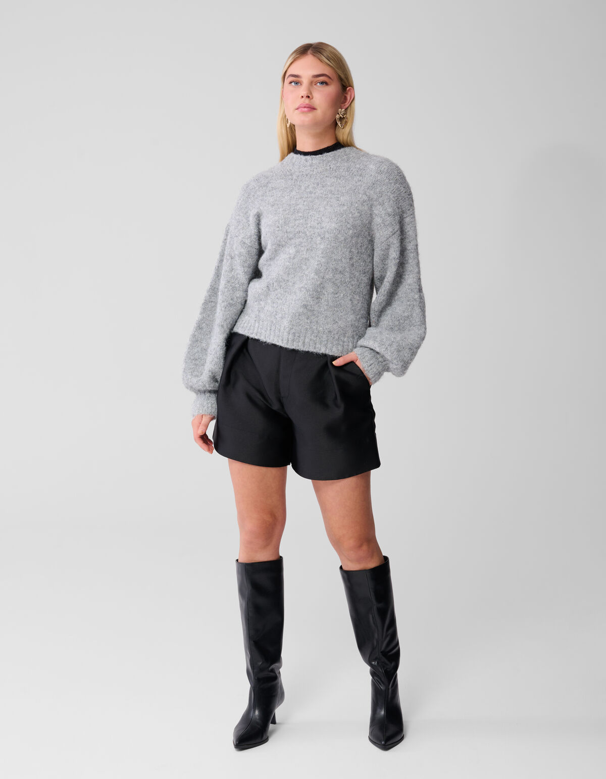 Zweiweg-Streifenweste Lichtgrau SHOEBY WOMEN