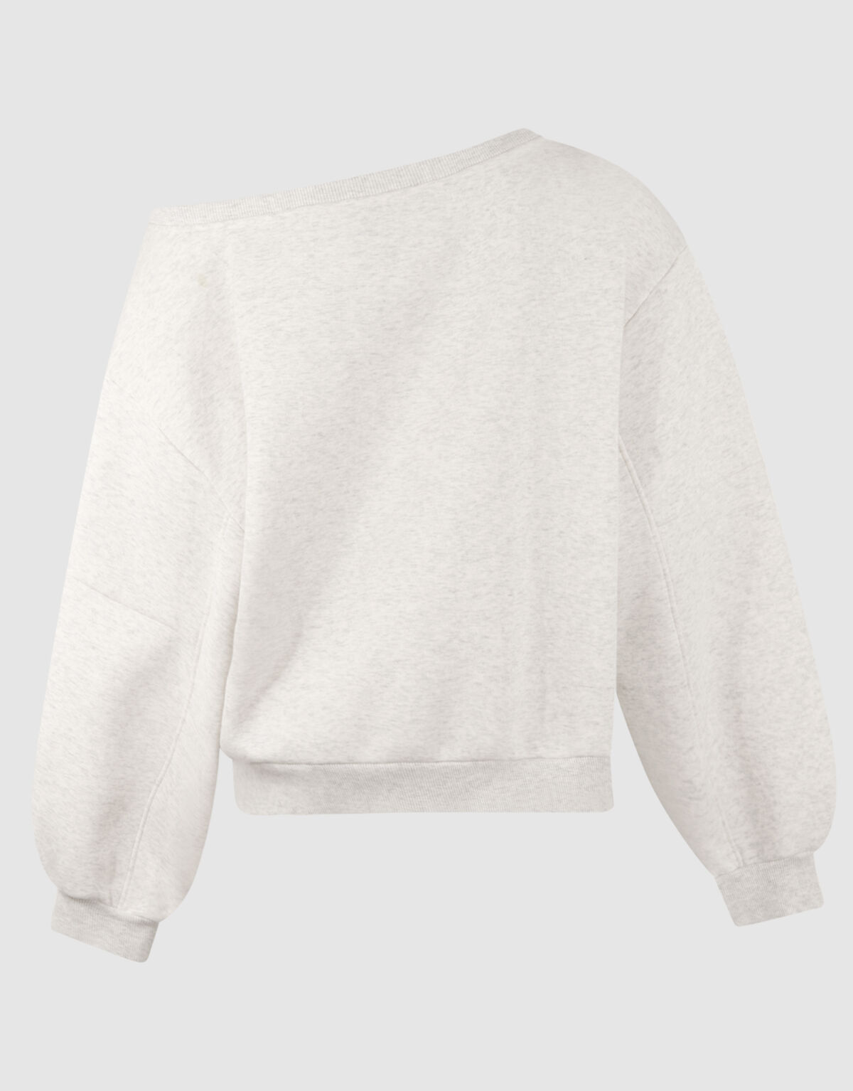 Oversized One Shoulder Sweater Hellgrau SHOEBY WOMEN