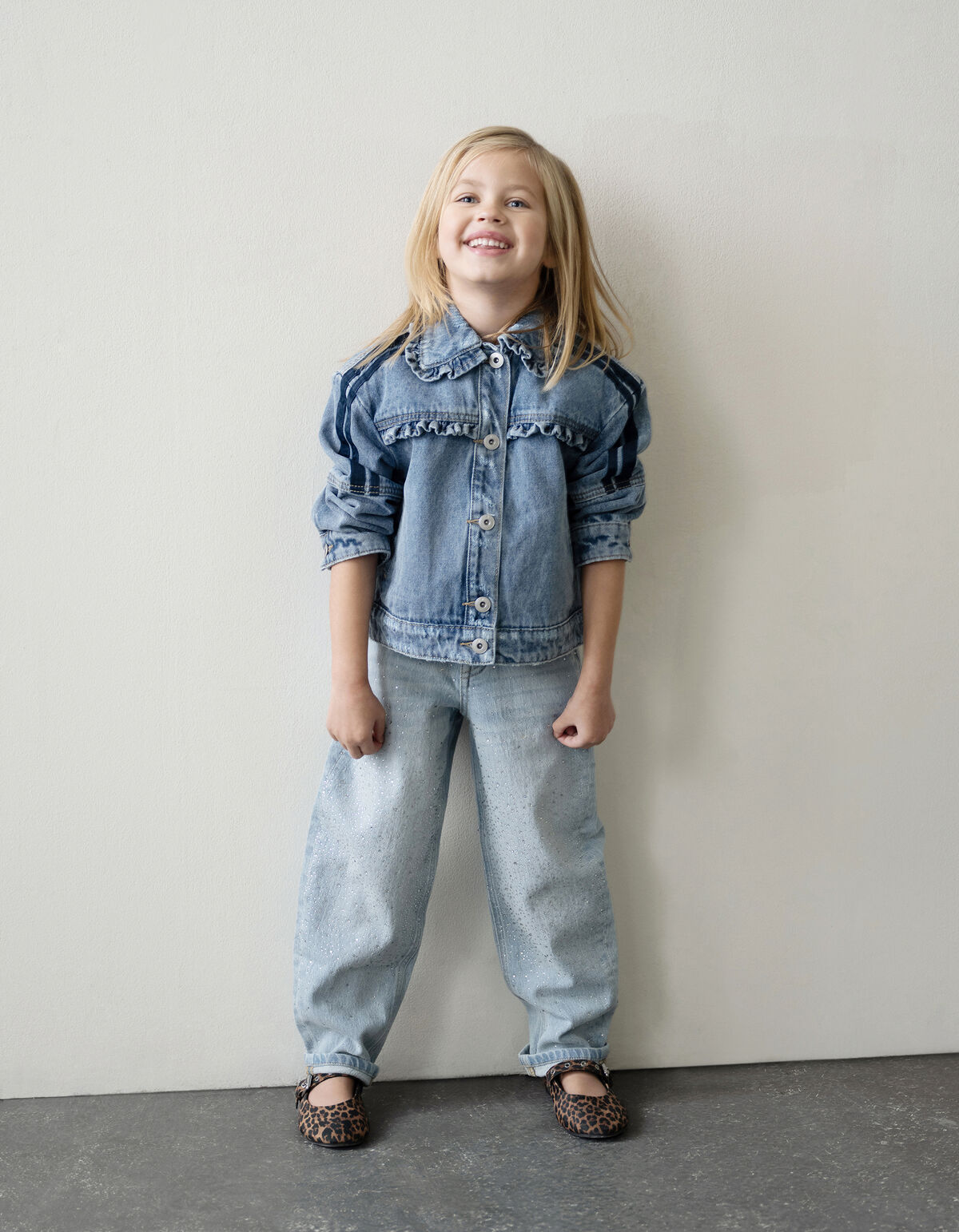 Strass Barrel Fit Jeans Bleached SHOEBY GIRLS