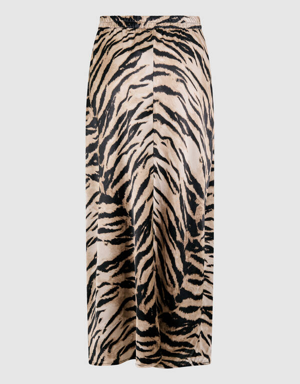 Satin Tiger Maxirock Braun SHOEBY WOMEN
