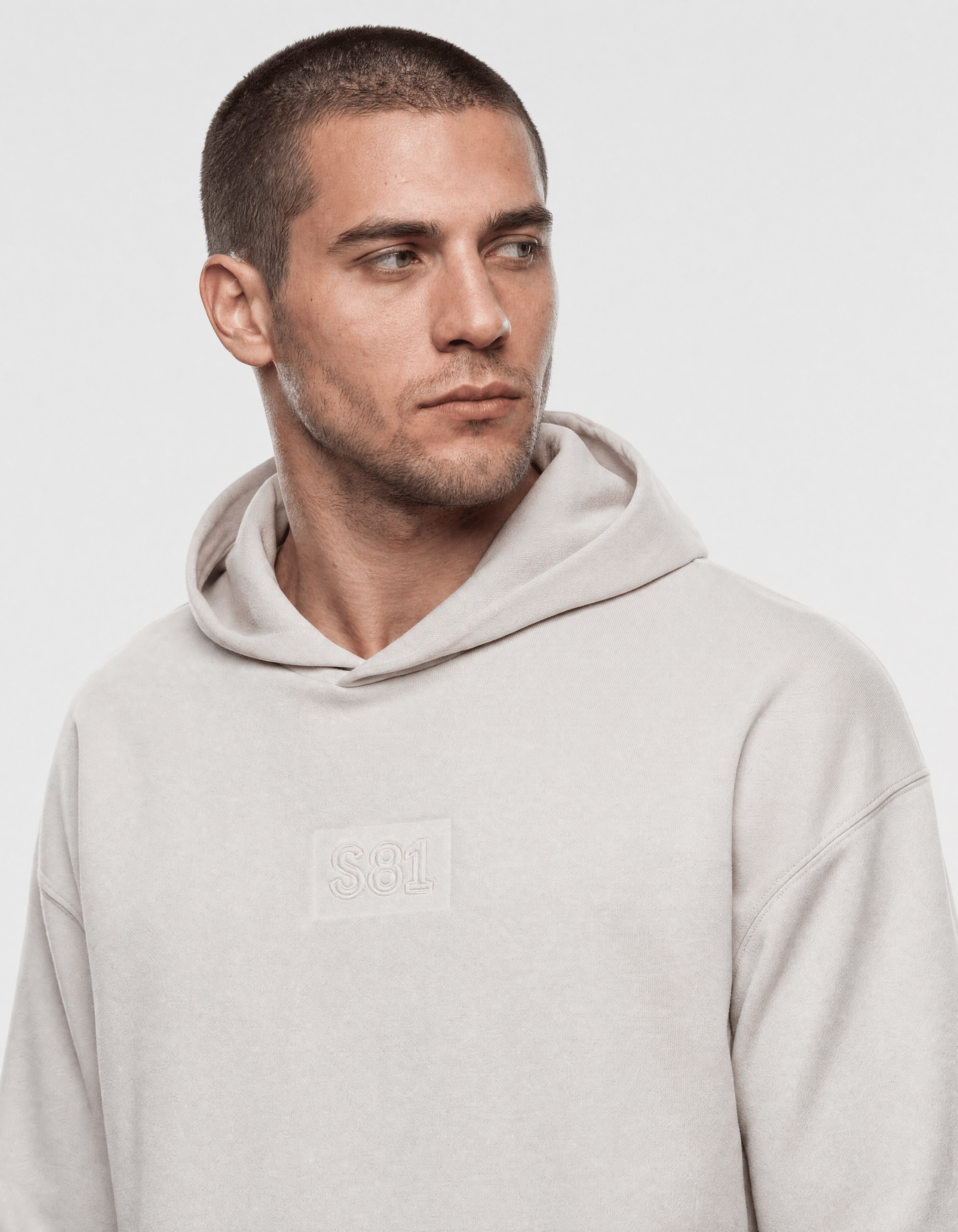 Jacquard-Hoodie Hellgrau SHOEBY MEN