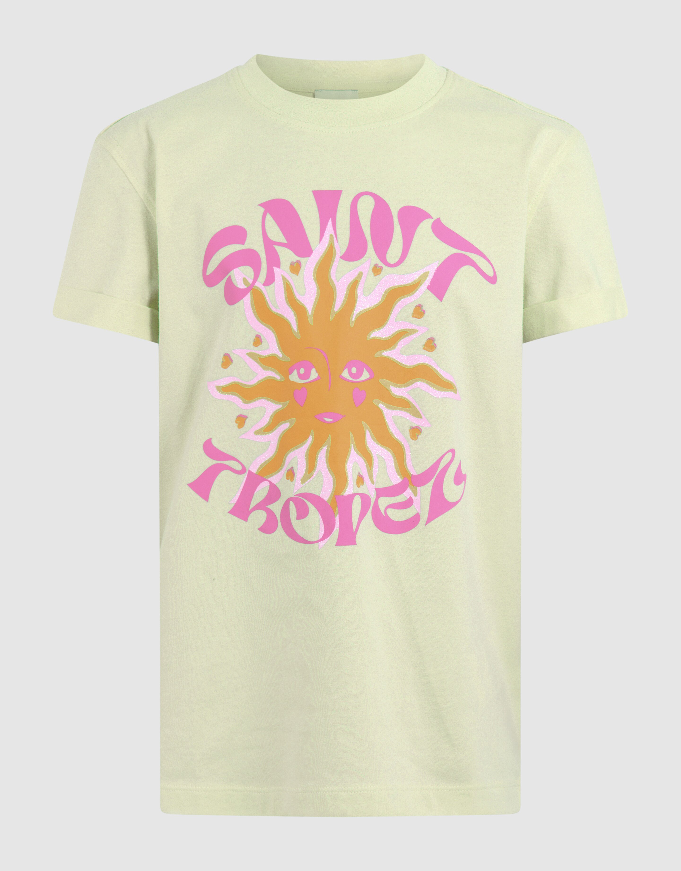 Saint Tropez Artwork T-shirt Hellgrün SHOEBY GIRLS