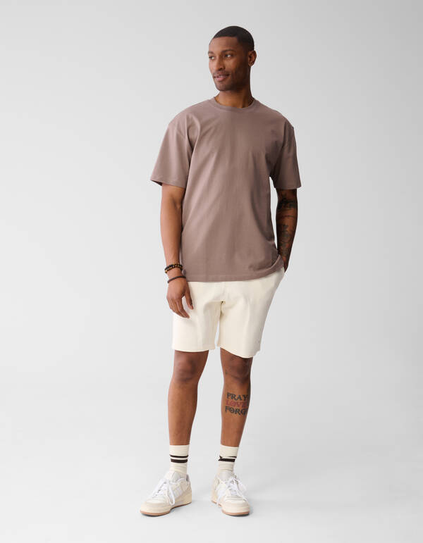 Geh&auml;keltes T-shirt Hellbraun SHOEBY MEN