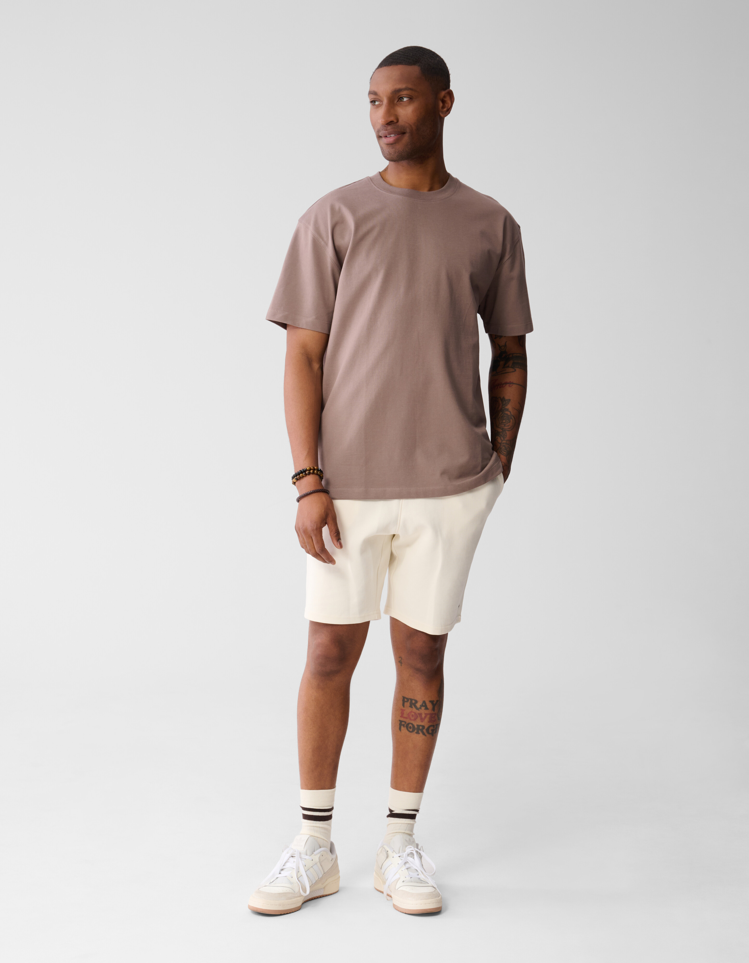 Gehäkeltes T-shirt Hellbraun SHOEBY MEN