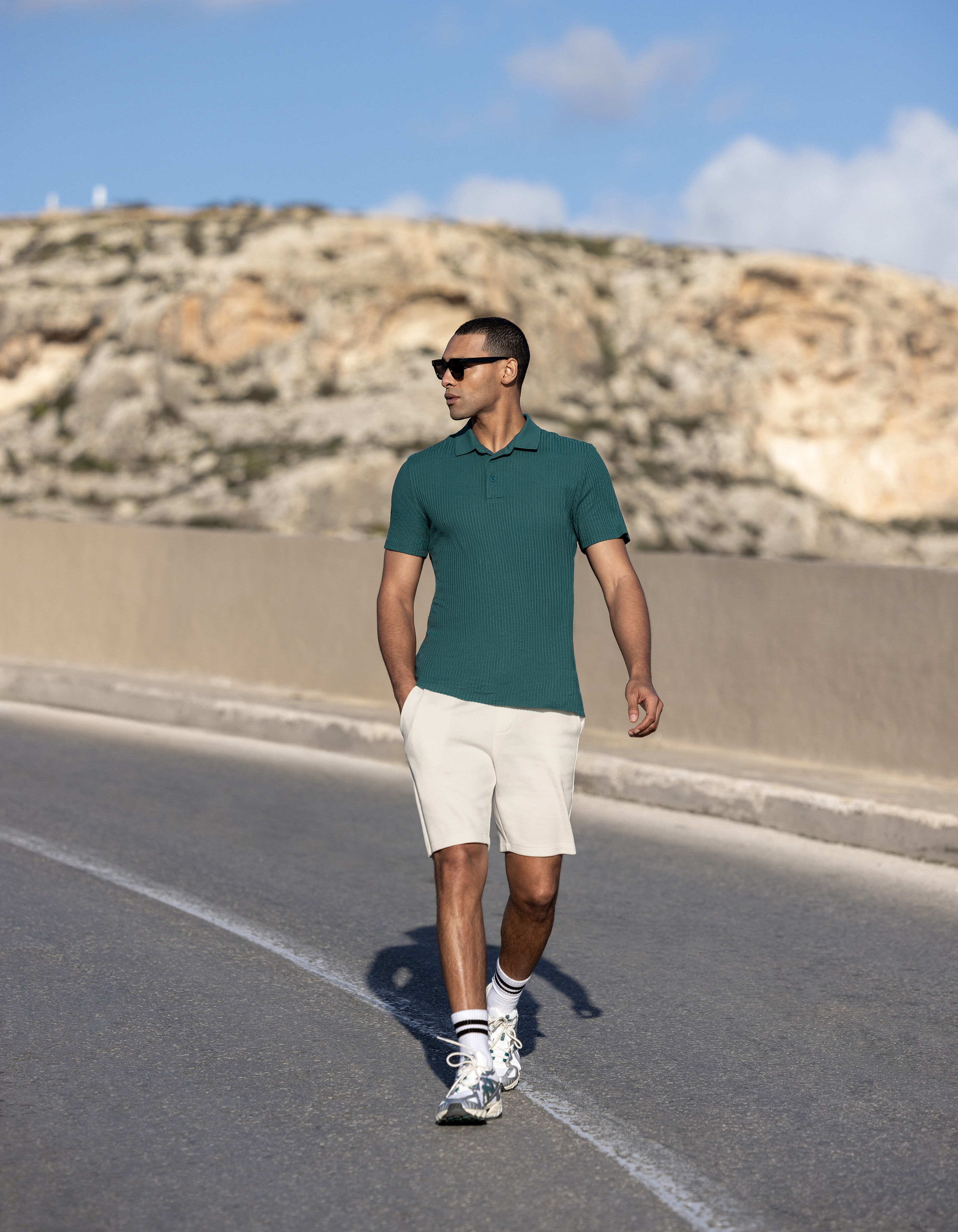 Pique Short Gebroken Wit SHOEBY MEN
