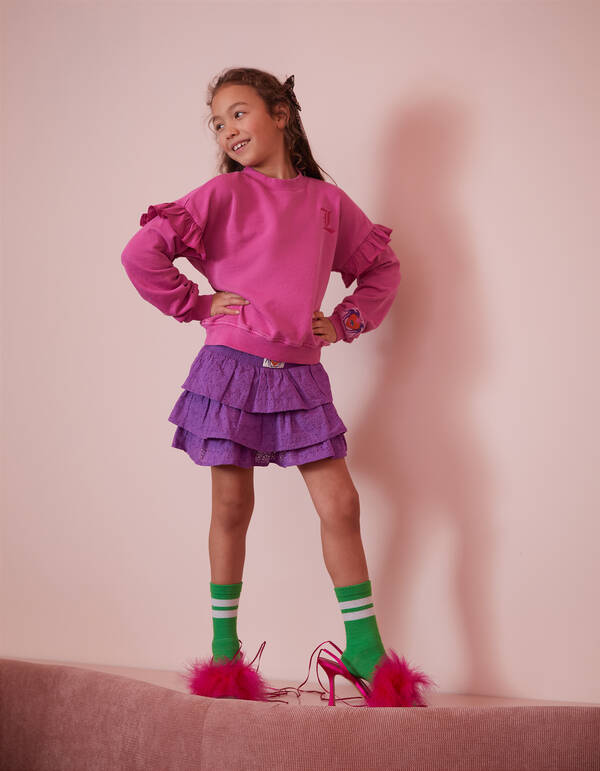 Rüschen-Logo-Pullover Pink von Lizzy SHOEBY GIRLS