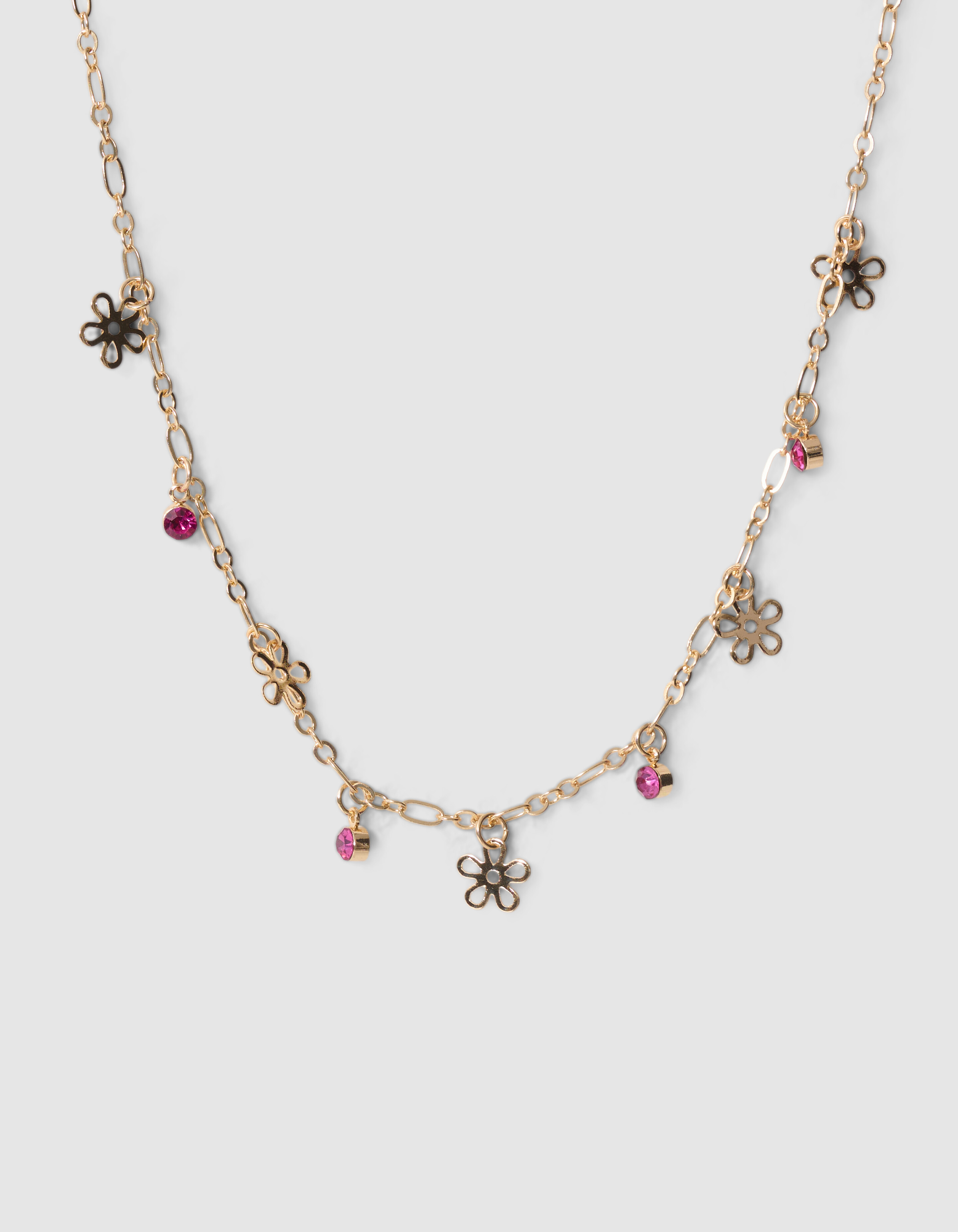 Blumen-Strass-Kette Gold SHOEBY ACCESSOIRES