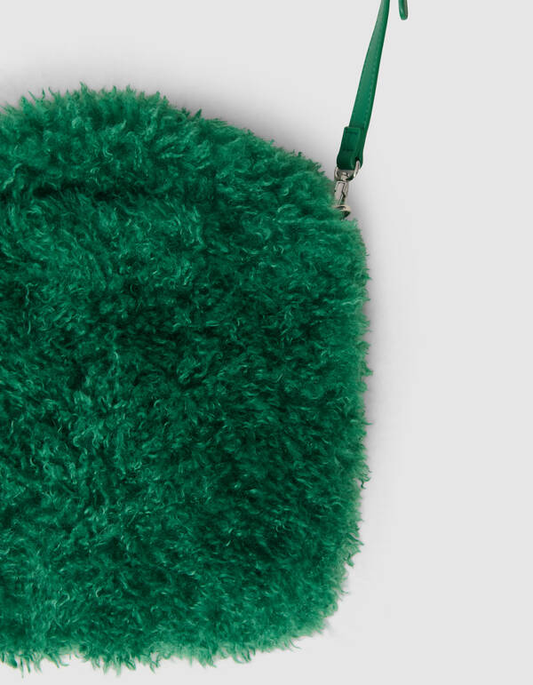 Fluffy Fur Tasche Dunkelgr&uuml;n SHOEBY ACCESSOIRES