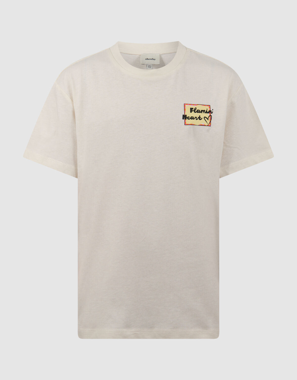 Flamin Artwork T-Shirt Gebrochenes Wei&szlig; SHOEBY GIRLS