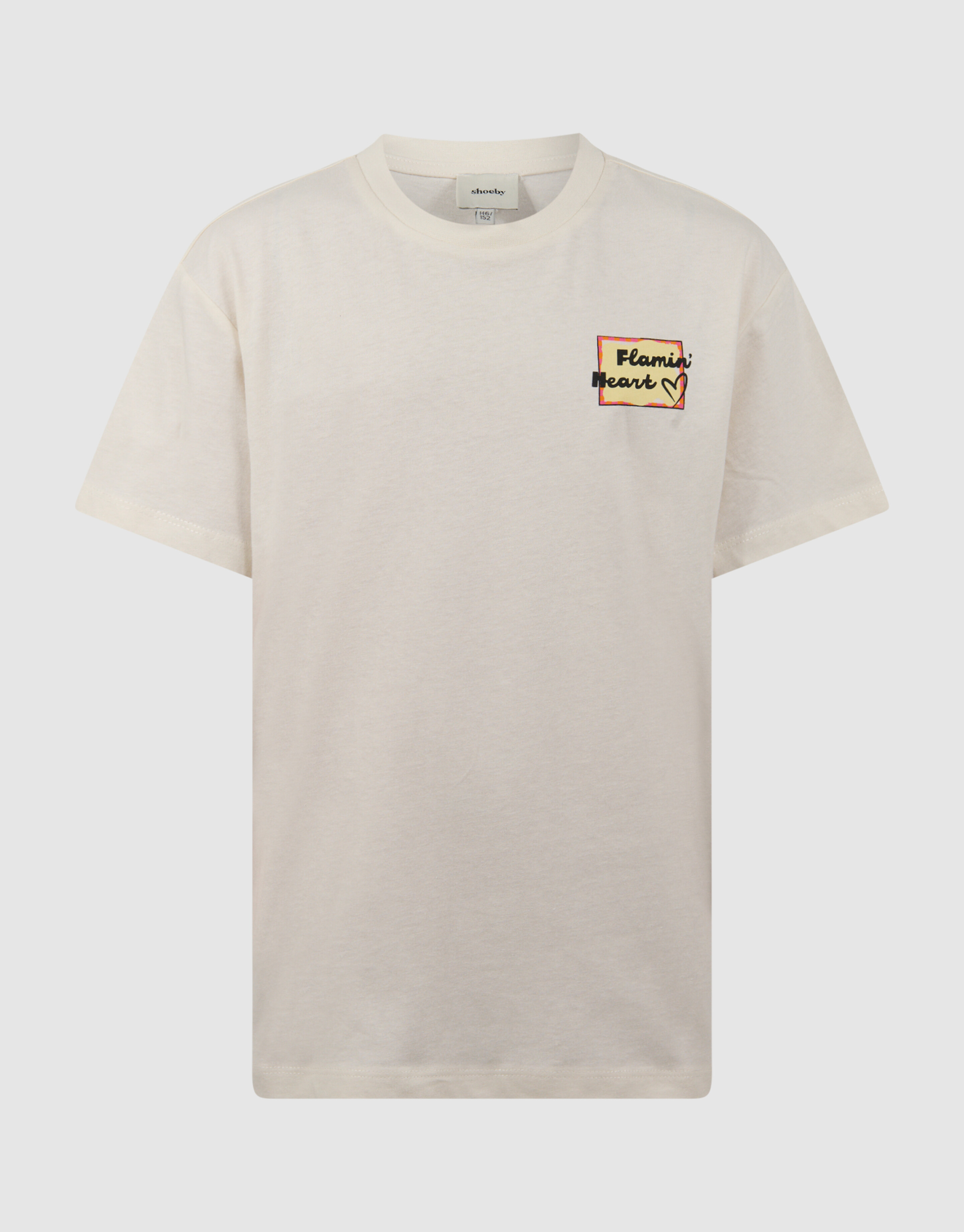 Flamin Artwork T-Shirt Gebrochenes Wei&szlig; SHOEBY GIRLS